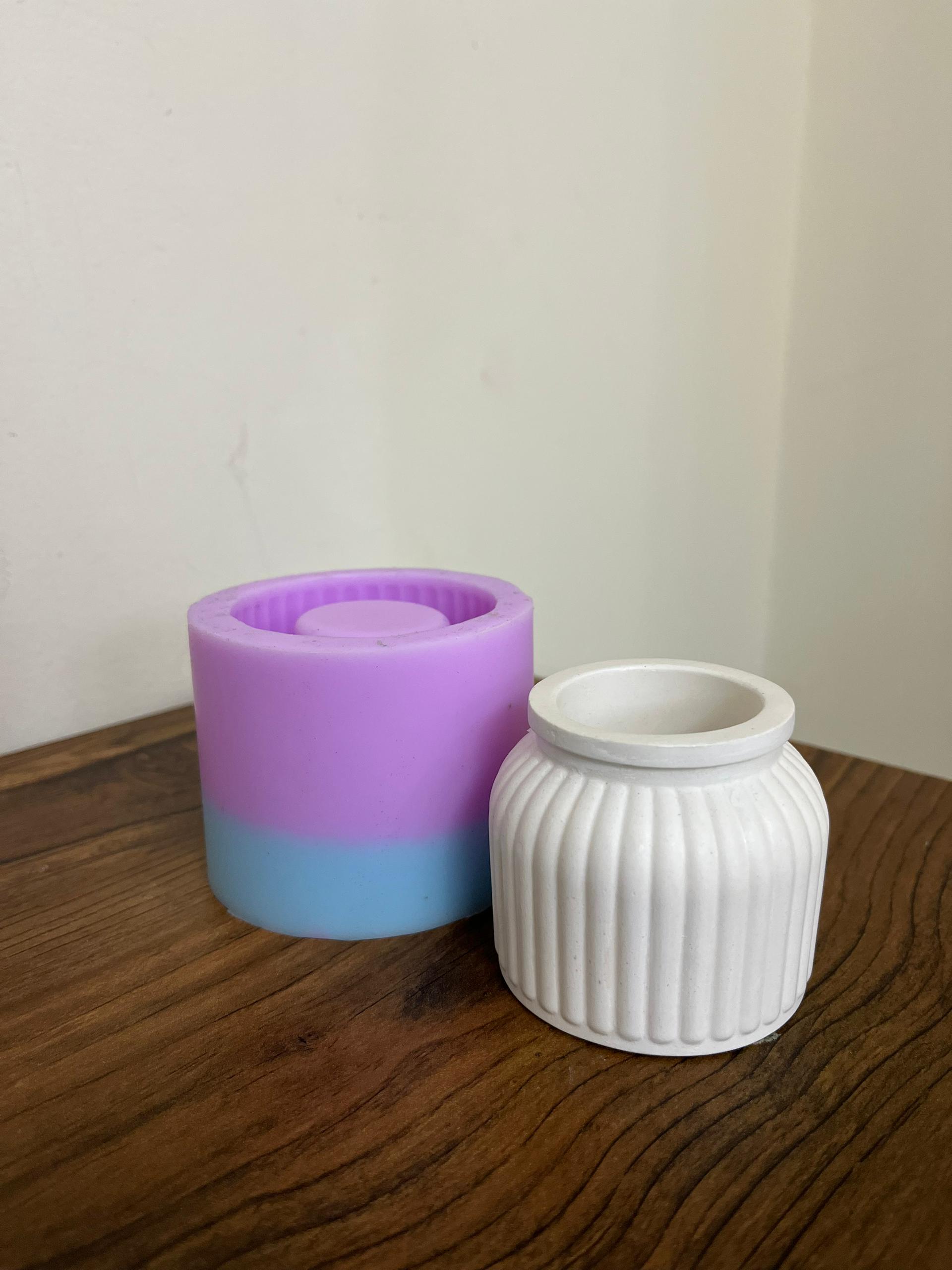 قالب سیلیکونی گلدان شیاردار مراکشی