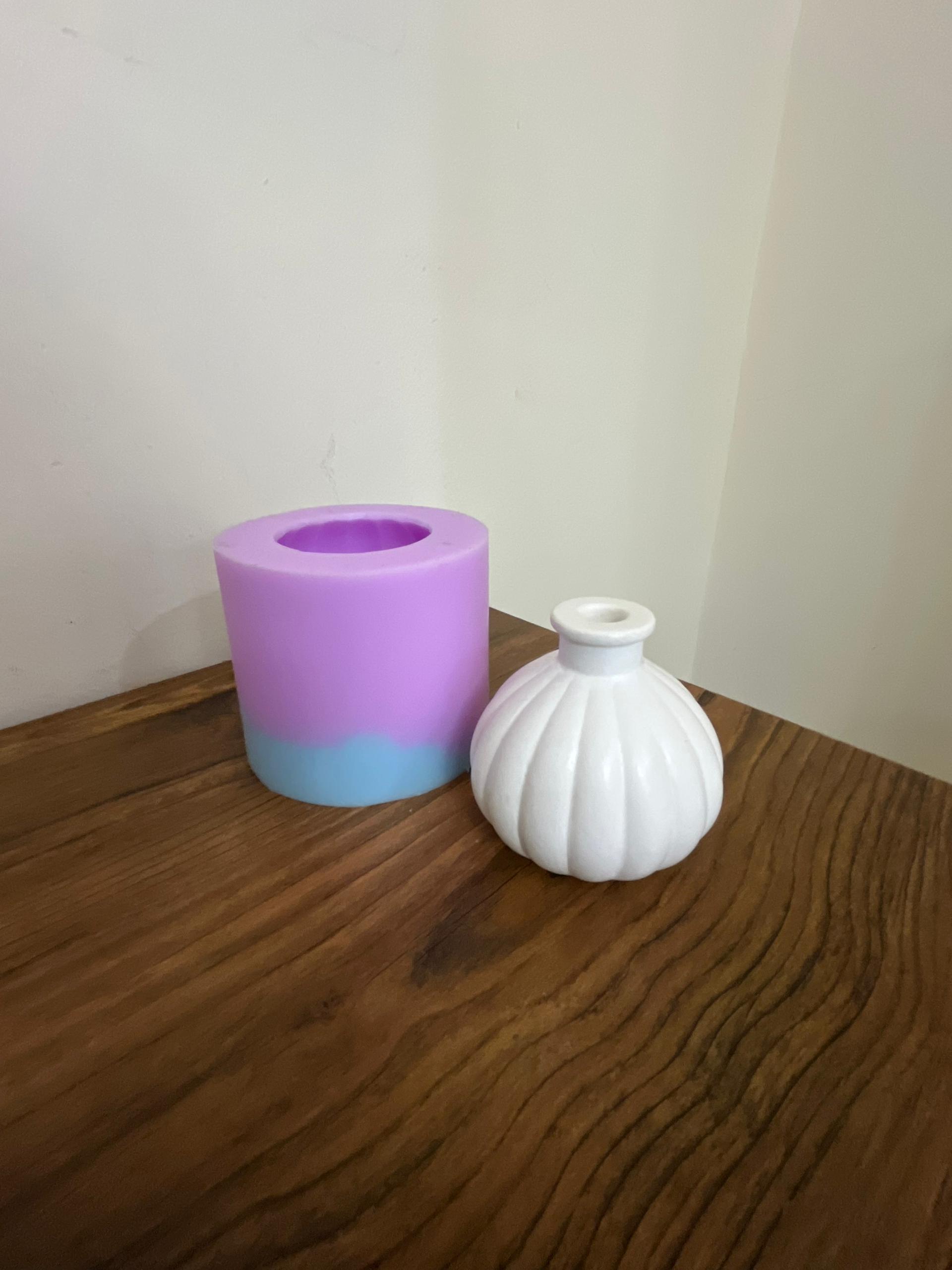 قالب سیلیکونی گلدان بالونی شیار دار