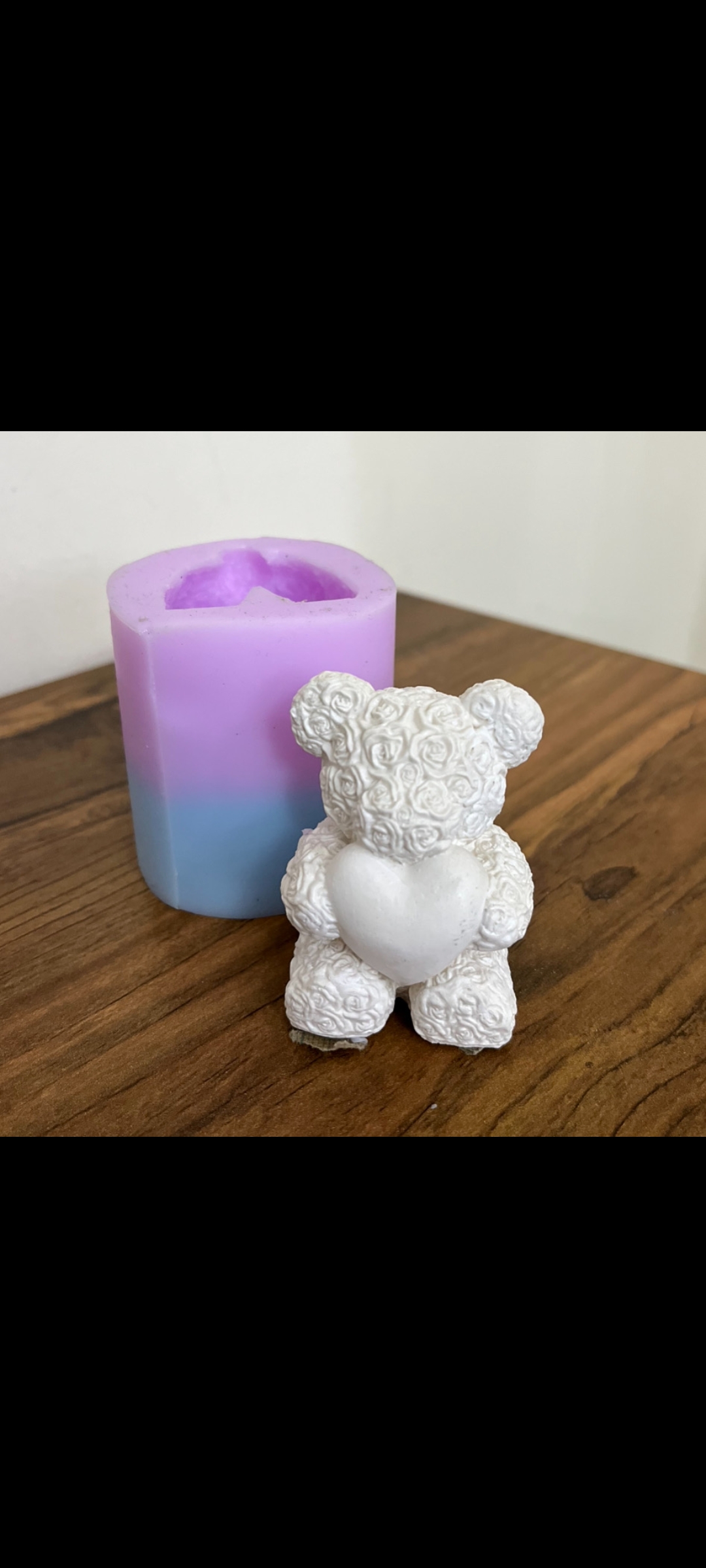 قالب سیلیکونی تدی قلب دار