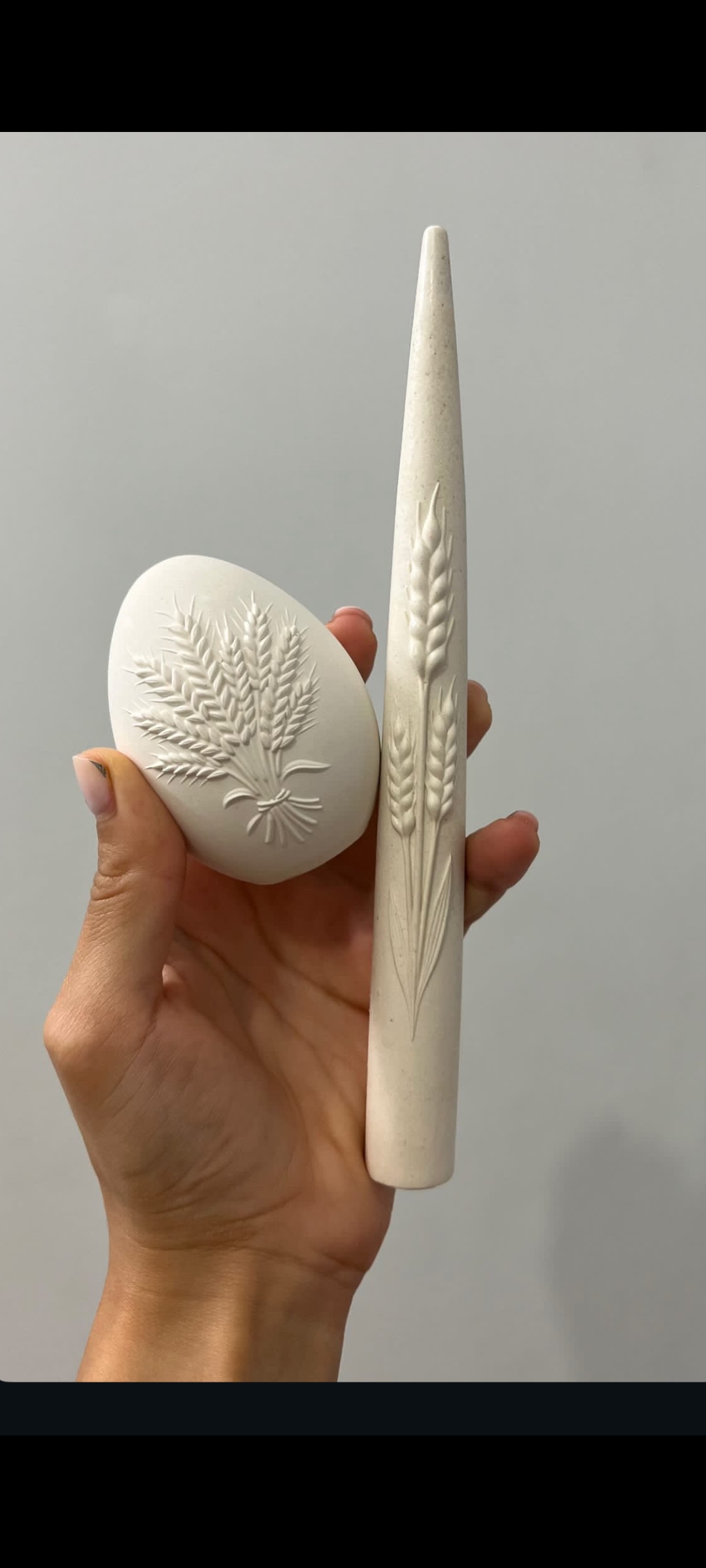 قالب سیلیکونی شمع قلمی و تخم مرغ طرح گندم