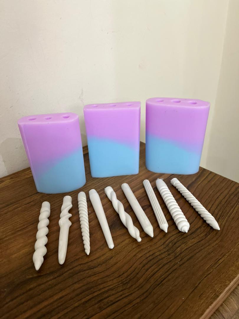 قالب سیلیکونی پک ۹ عددی انواع بی بی کندل