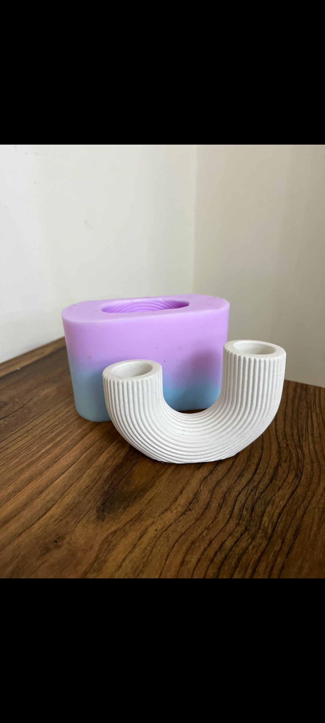 قالب سیلیکونی جاشمعی شیاردار یو